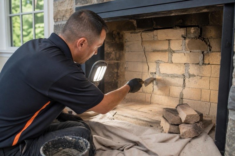 Fireplace Repair & Installation in progress